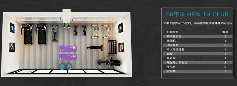 50平方健身室-今年会jinnianhui健身器材企事业健身解决方案 50平方健身室-今年会jinnianhui健身器材企事业健身解决方案